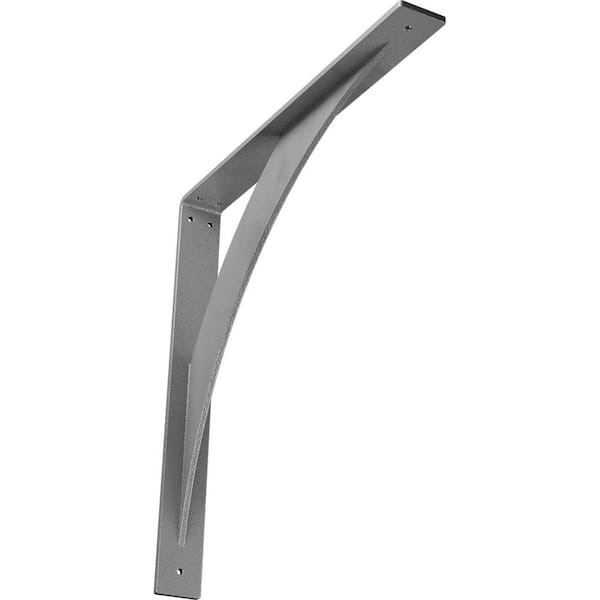 Ekena Millwork 2 in. x 18 in. x 18 in. Steel Hammered Gray Legacy Bracket