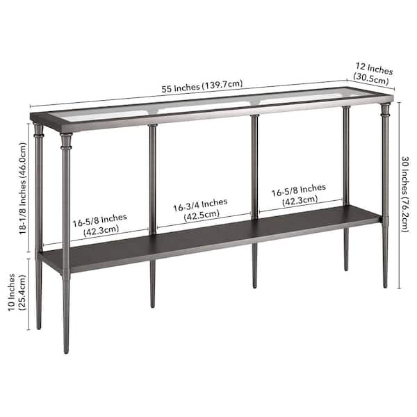 Solid Metal Shelf, Console Table Dimensions In Inches