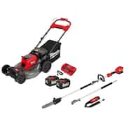 M18 FUEL Brushless Cordless 21 in. Dual Battery Self-Propelled Lawn Mower w/ Pole Saw, (2)12.0Ah Batteries