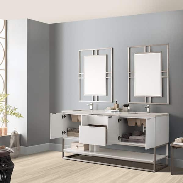 ホワイトキャナリー Altair Cerrito 72 in. Double Sink Freestanding Nature Oak
