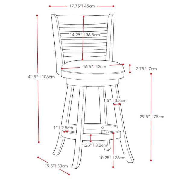 Corliving Woodgrove 29 In Wood Swivel, How Many Inches Is Counter Height Bar Stools 26cm