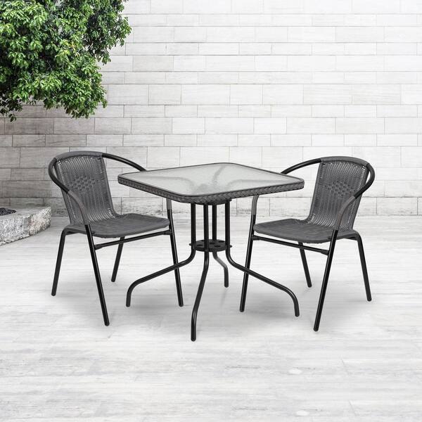 Grey metal bistro table new arrivals