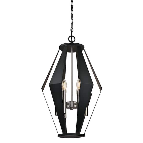 Westinghouse Coltin 6-Light Matte Black with Dark Pewter Accents Chandelier