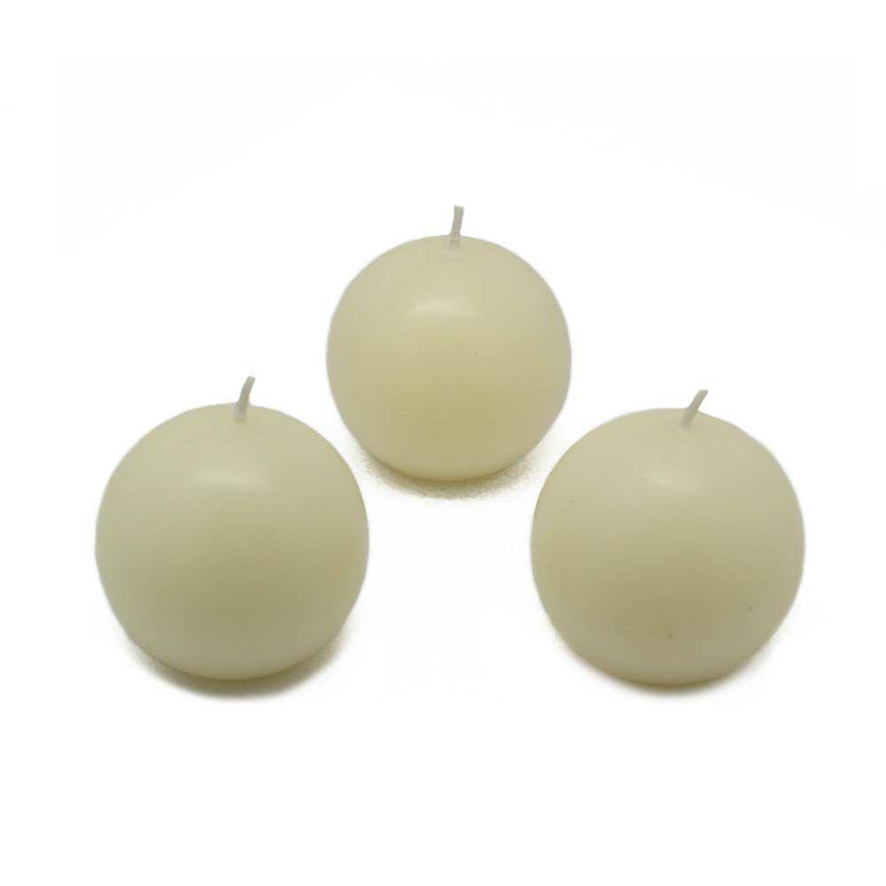 UPC 685024158748 product image for Zest Candle 2 in. Ivory Ball Candles (12-Box), Beige | upcitemdb.com