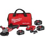 M18 FUEL 18V Lithium-Ion Brushless Cordless 4-1/2 in./6 in. Grinder with Paddle Switch Kit W/Three 6.0Ah Batteries