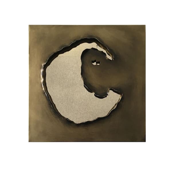 PETERSON ARTWARES 16 in. x 16 in. Modern Irregular Framed Decorative Metal Mirror