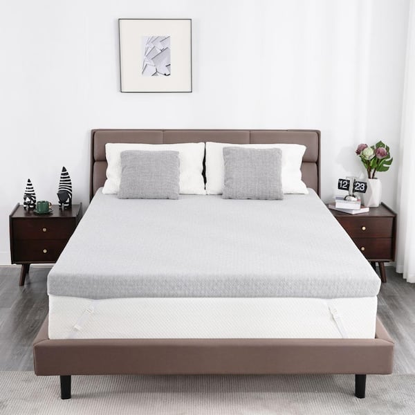 Extra Firm Mattress Topper King,4 Inch High-Density Firm Mattress Pad,Back Pain Relief, Bed Topper,CertiPUR-US