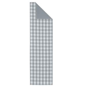 Buffalo Check 13 in. W x 90 in. L Grey Checkered Polyester/Cotton Table Runner