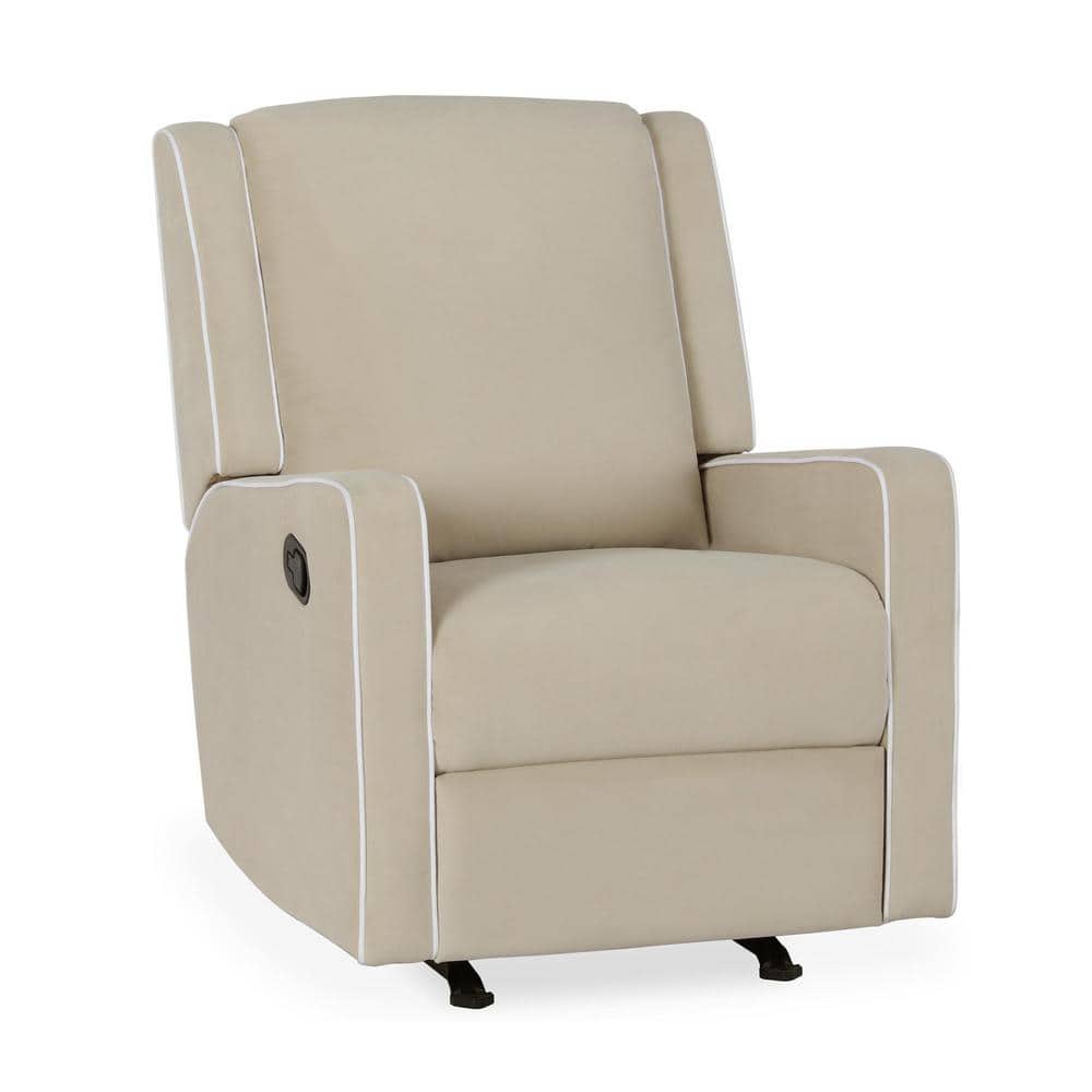 BABY RELAX Keily Beige Linen Rocker Pocket Coil-Seating Recliner Chair -  DE41287