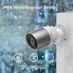 1080P Wired Outdoor Security Camera, Compatible with Alexa, IP65 Waterproof, Night Vision, APP Remote Access