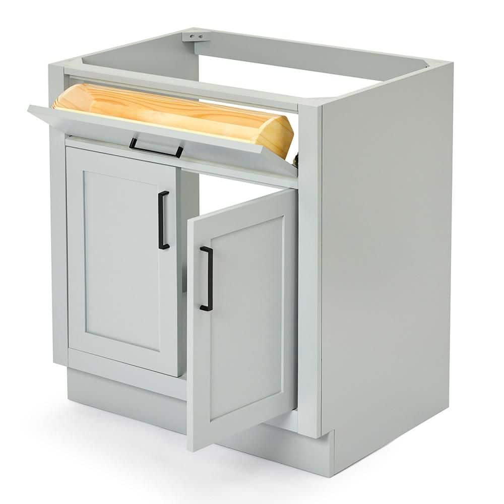 Hepburn 30" Gray Hardwood Single Freestanding Vanity Cabinet
