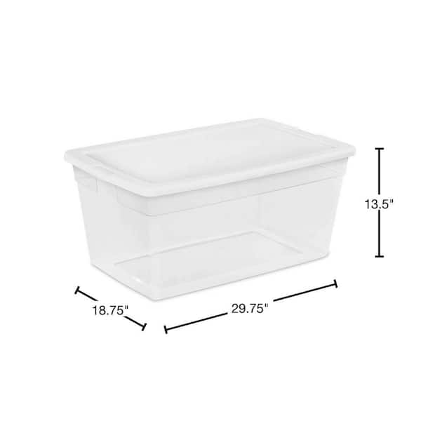 Superio Clear Plastic Storage Bins with Lids, 3 Quart (2 Pack) Stackable  Storage Container with Latches and Handles