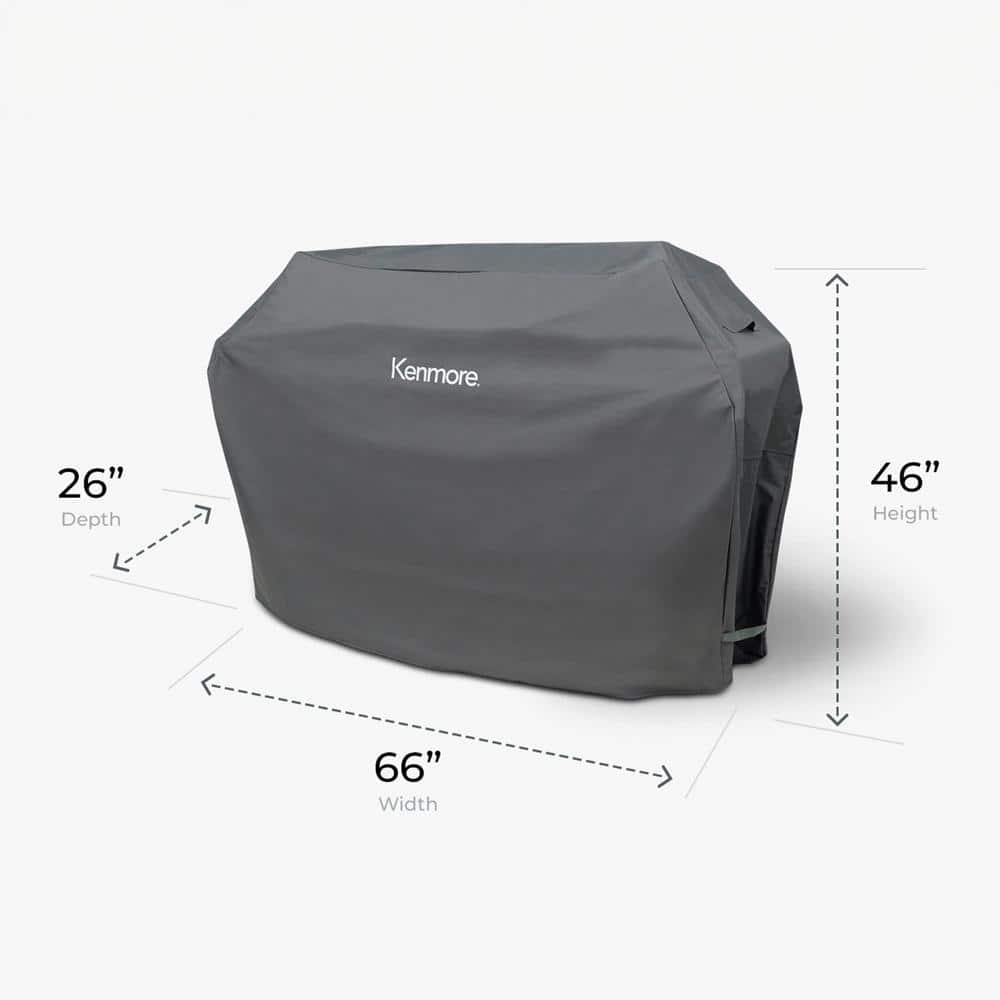 Kenmore Gray 66-Inch Weatherproof Gas Grill Cover