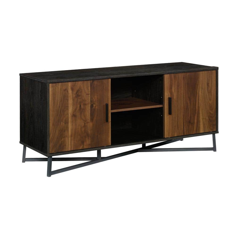 Canton Lane 60" Industrial Brew Oak TV Stand with Sliding Door