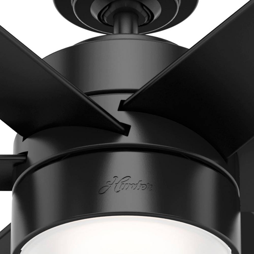 Solaria 72" Matte Black Outdoor Ceiling Fan with LED Light