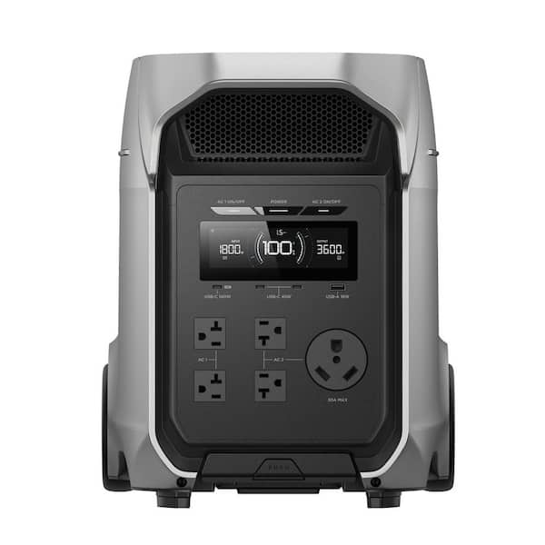 EcoFlow 3600-Watt Delta 3 Ultra Plus 3072Wh Capacity, Push-Button