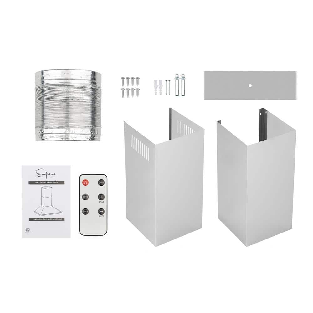 36" Stainless Steel Wall Mount Range Hood with Touch Controls