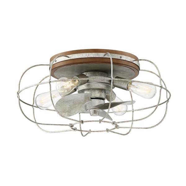 ARRANMORE LIGHTING & FANS Jaxon 22 in. Indoor/Outdoor Galvanized Ceiling Fan with Dimmable LED Lights and Remote Control