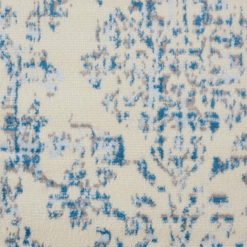 Nourison Jubilant Ivory & Blue Hand-Knotted Spot Rug, 2' x 4'