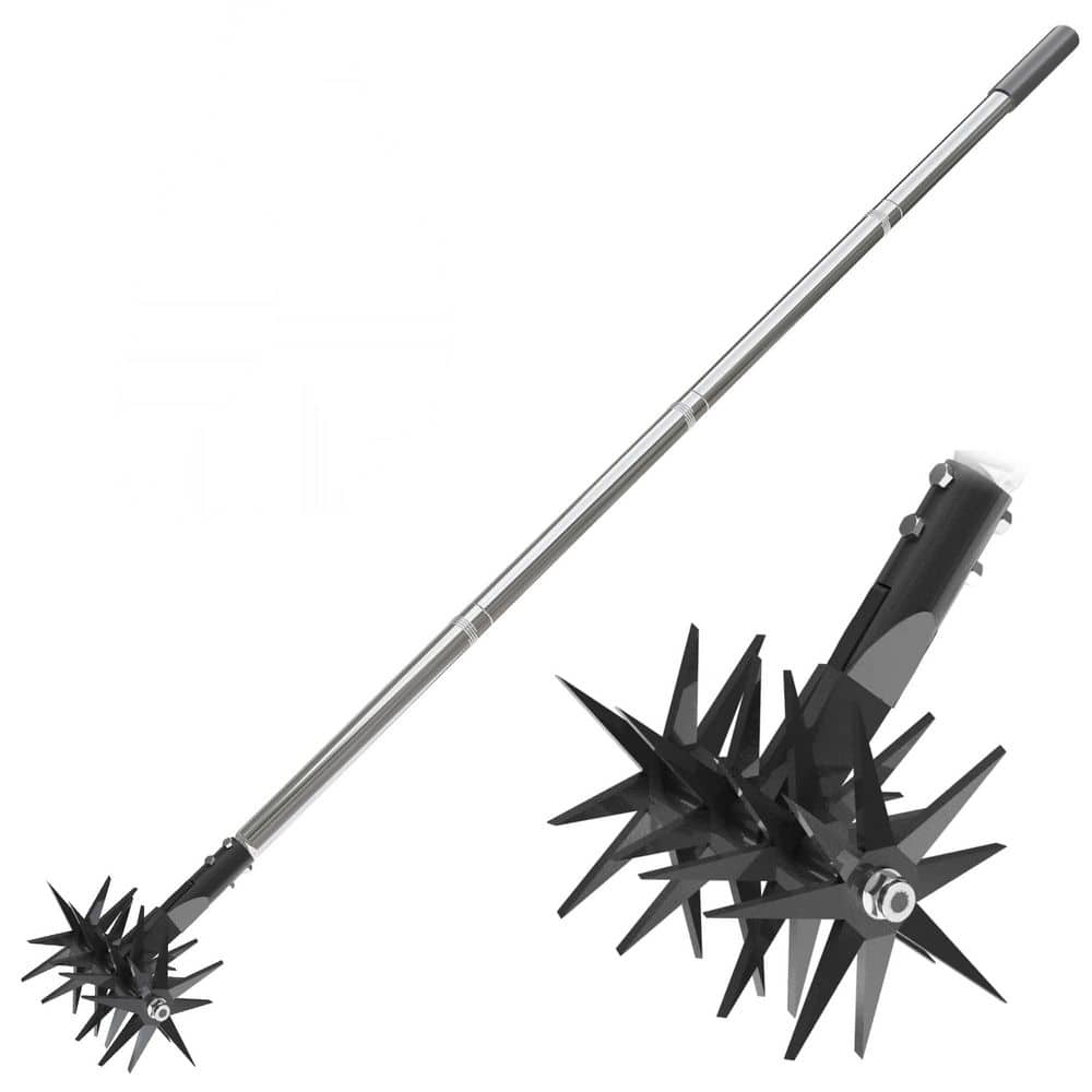 66 in. 4-Tine Stainless Steel Handle Manual Hand Cultivator with Tempered Spring Steel Star-Shaped Tines price history on PriceWatchPro