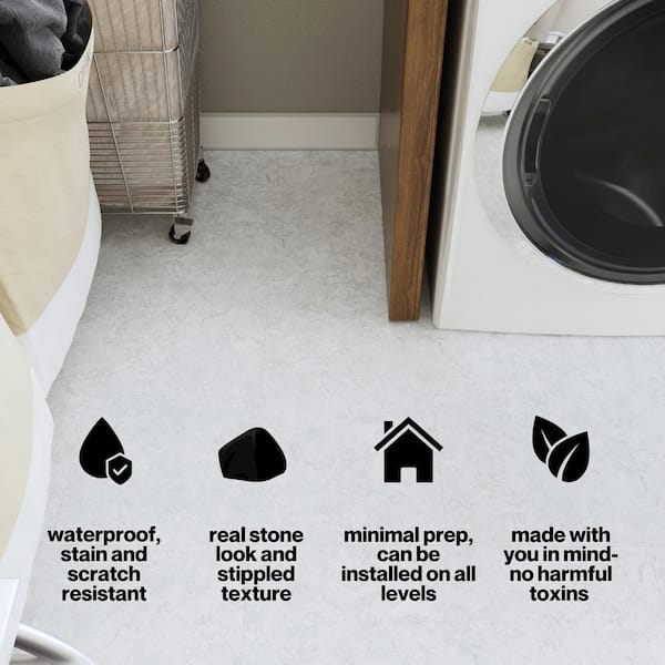 Lucida USA Topaz Blue Stone Look 22-mil x 12-in W x 24-in L Waterproof Interlocking Luxury Vinyl Tile Flooring (16-sq ft/ Carton)
