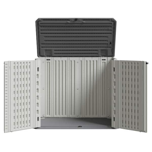 ELPOSUN 4.2 ft. W x 2.4 ft. D HDPE Horizontal Outdoor Storage Shed