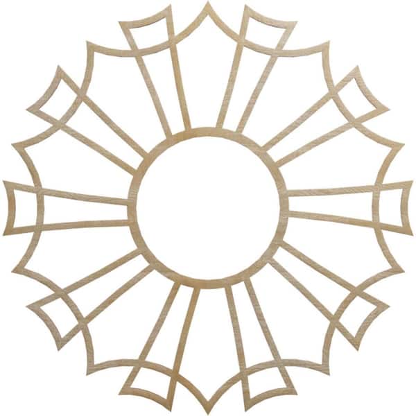 Ekena Millwork 0.25 in. x 34 in. x 34 in. Wood Medallion Moulding