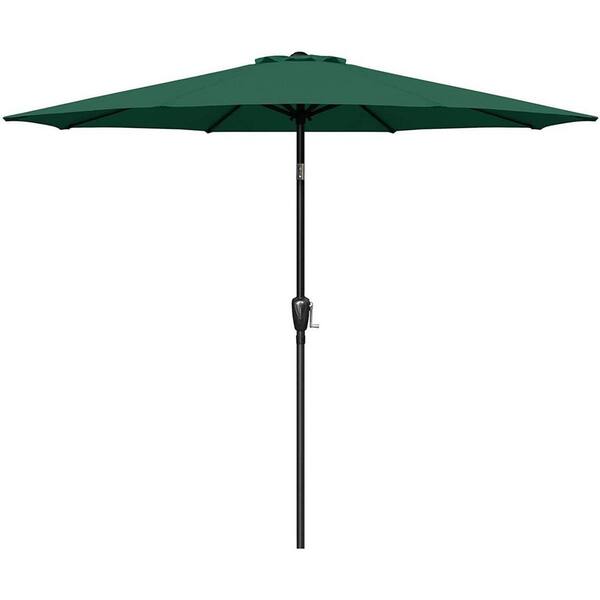 Unbranded Market Umbrella, 9 ft. Stainless Steel Market Patio Umbrella in Green