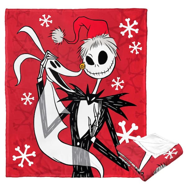THE NORTHWEST GROUP Disney Nightmare Before Christmas Merry Madness Silk Touch Multi-Colored Throw Blanket