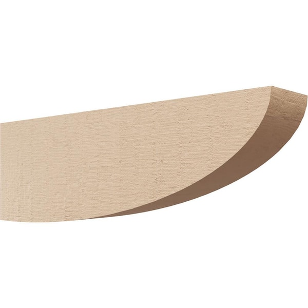 Ekena Millwork 2 in. x 4 in. x 12 in. Series 3 Thin Durham Rough Cedar Woodgrain Timberthane Polyurethane Corbel, Primed Tan