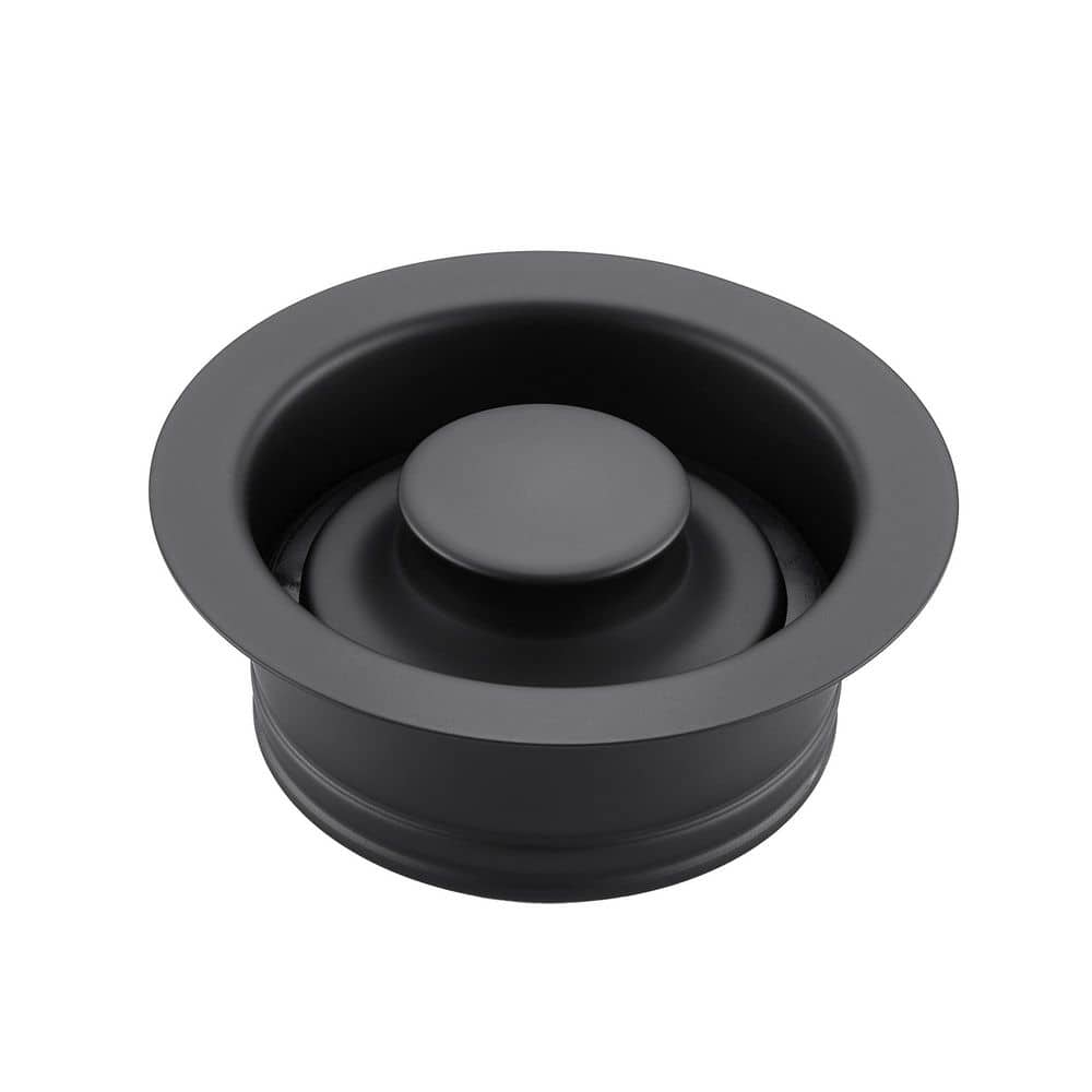 LUXIER Kitchen Sink Garbage Disposal Flange and Stopper in Matte Black