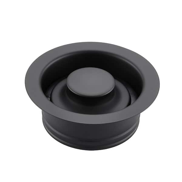LUXIER Kitchen Sink Garbage Disposal Flange and Stopper in Matte Black