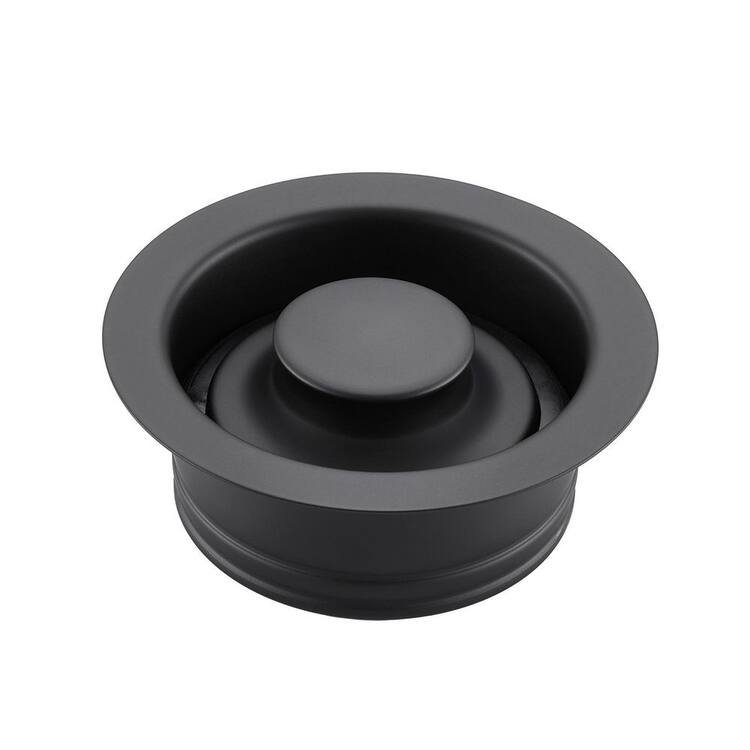LUXIER Kitchen Sink Garbage Disposal Flange and Stopper in Matte Black