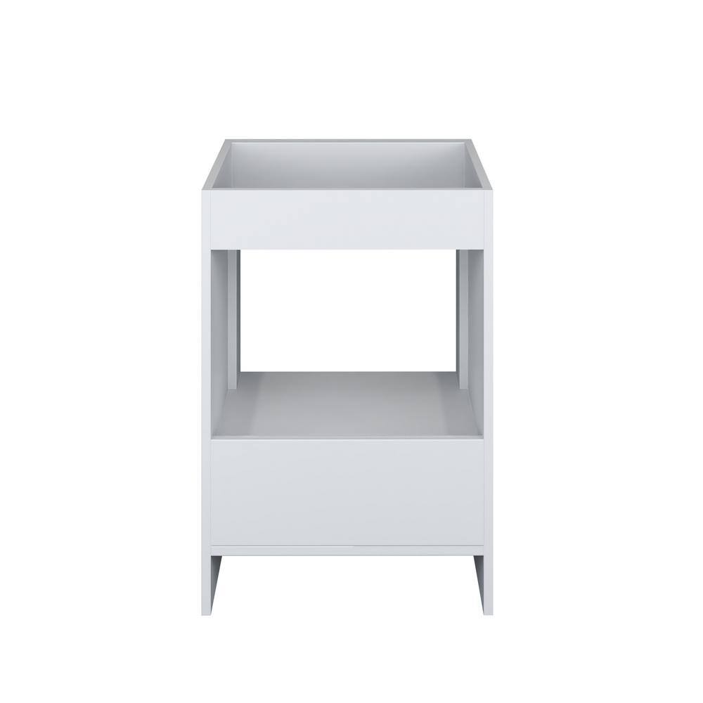 Capri 24" White Modern Bathroom Vanity with Brushed Nickel Handles
