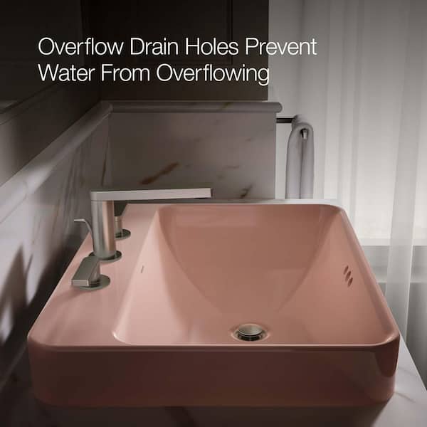 kaho☆ KOHLER Vox 23 in. Rectangular Drop-In Vessel Bathroom Sink