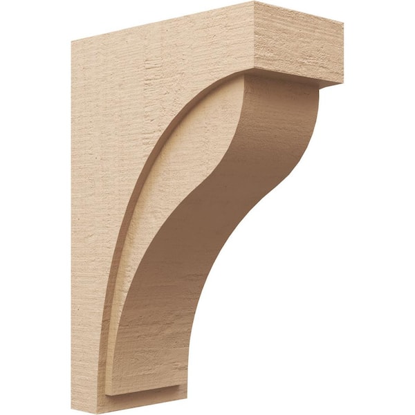 Ekena Millwork 12 in. x 36 in. x 24 in. Classic Helena Rough Cedar Woodgrain TimberThane Corbel, Primed Tan