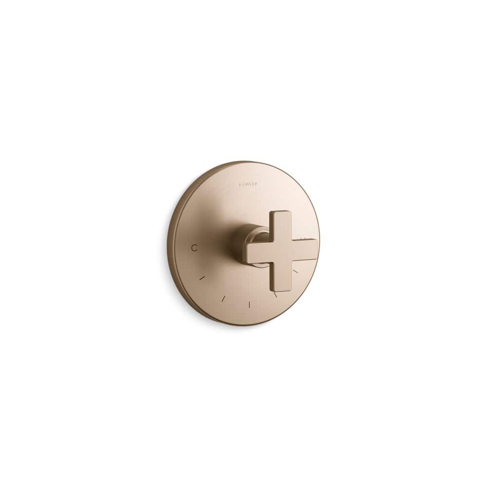 Composed Mastershower Temperature Control Valve Trim With Cross Handle in Vibrant Brushed Bronze price history on PriceWatchPro