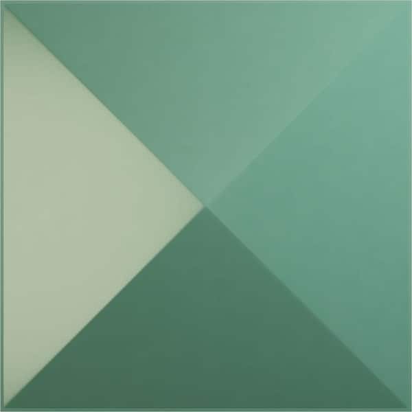 Ekena Millwork 11-7/8 in. W x 11-7/8 in. H Sellek EnduraWall Decorative 3D Wall Panel, Sea Mist (12-Pack for 11.76 Sq.Ft.)