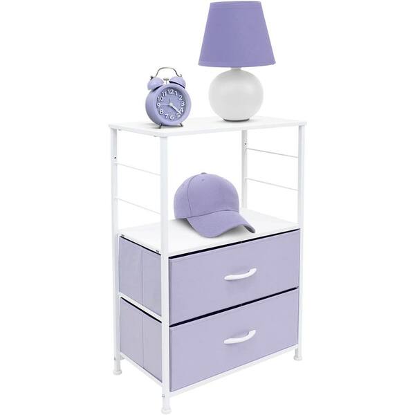 Sorbus Drawer Dresser Nightstand For Home Bedroom Purple : Target