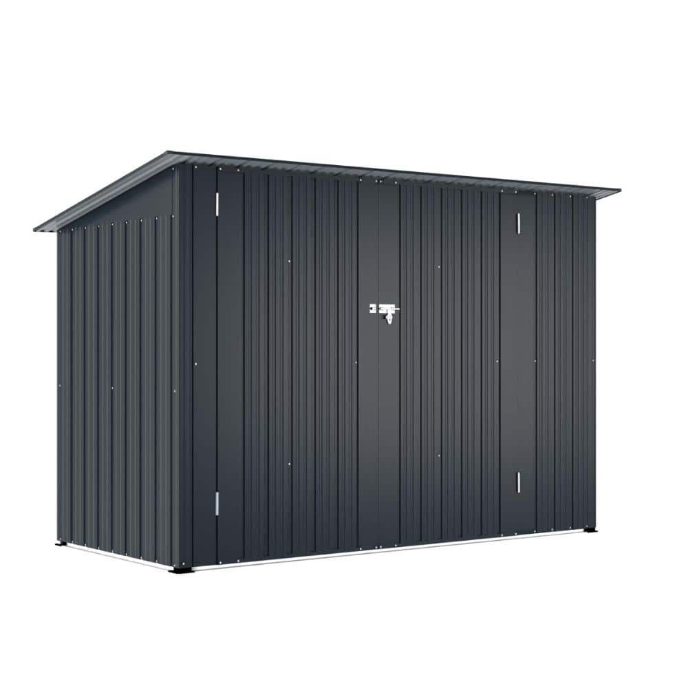 6 ft. W x 7 ft. D Black Outdoor Bike Shed with Lockable Doors for Garden price history on PriceWatchPro
