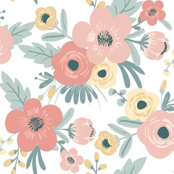 RoomMates Poppy Floral Peel and Stick Wallpaper (Covers 28.29 sq. ft.)