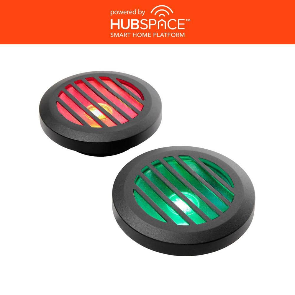 Hampton Bay Low Voltage Black Hardwired Color Changing Integrated LED