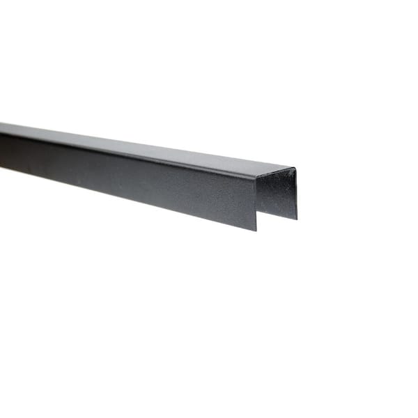 FORTRESS Fe26 Cable Rail 8 ft. Black Sand Flat Accent Top Rail for Cable Railing System