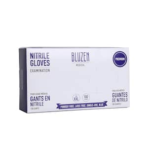 BluZen 2XL Nitrile 5.5 mil Examination Medical Gloves in Blue, (1000 Per Case)