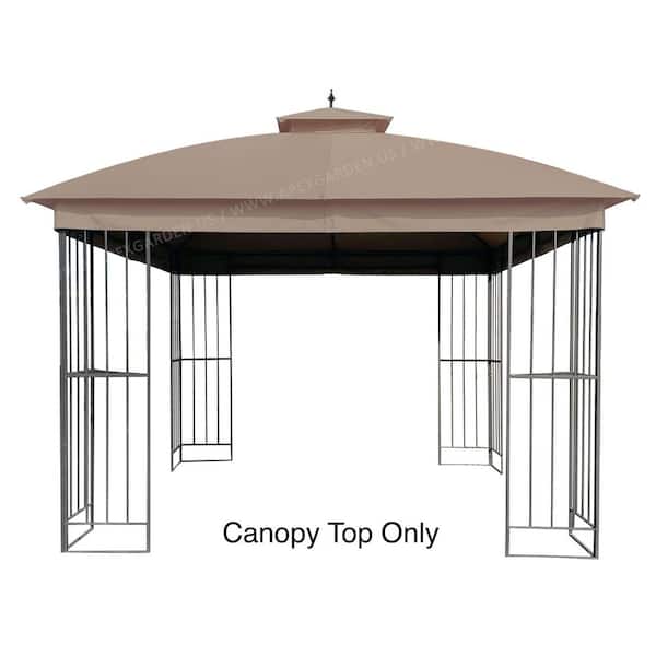 APEX GARDEN Canopy Top for Garden Treasures 10 ft. x 10 ft. Brown 