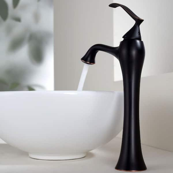 Bathroom Black Ceramic Vessel Sink Round Basin Bowl Combo Mixer Faucet  Drain Set