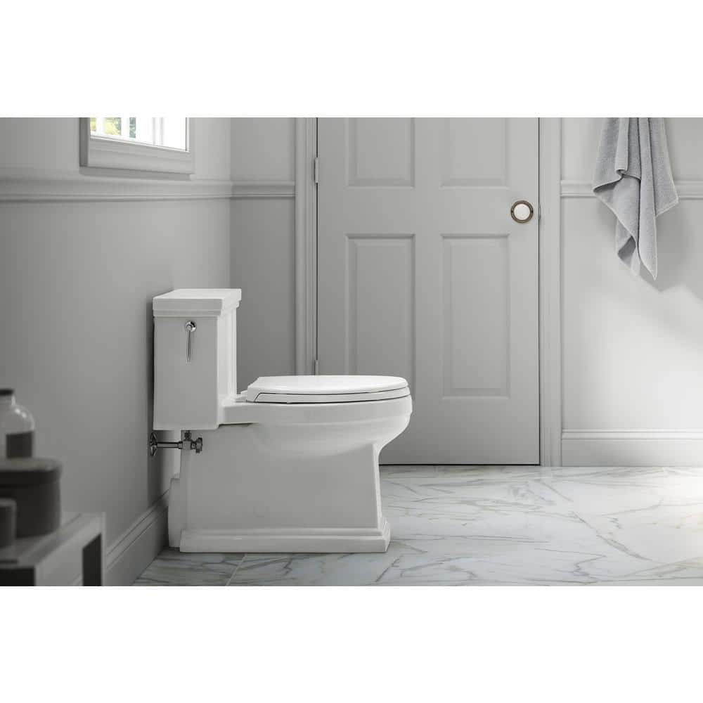 White High Efficiency Comfort Height One-Piece Elongated Toilet