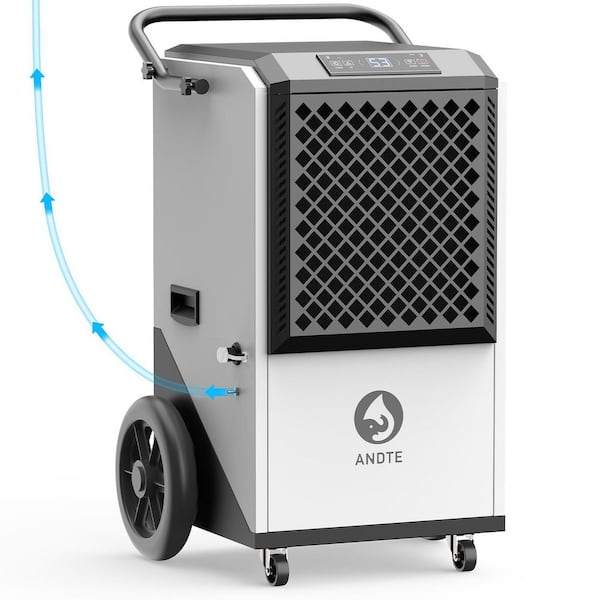 250 pt. 8000 sq. ft. Bucketless Commercial Dehumidifier in. White with Pump and Drain Hose for industrial