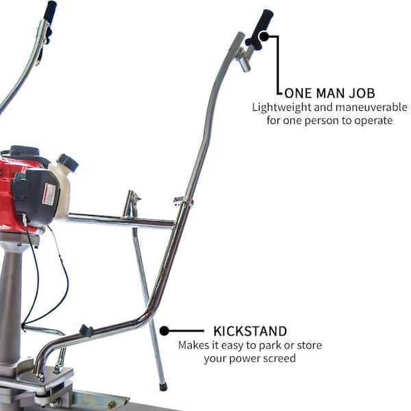 Vibrating Concrete Power Screed with 14 ft. and 10 ft. Magnesium Boards and Honda Engine