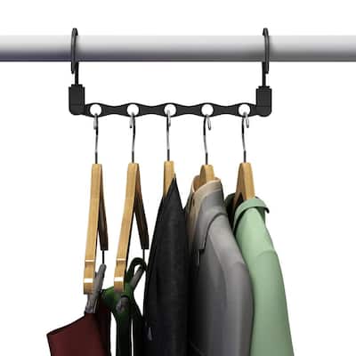 Laura Ashley 25 Pack Slim Velvet Hangers in Black LA-93310-BLK - The Home  Depot